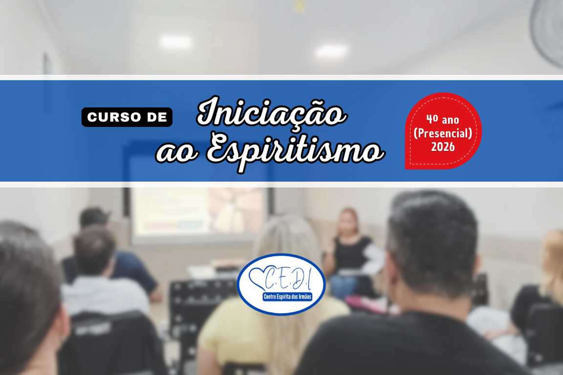 Imagem do curso: Curso de Iniciação ao Espiritismo (Presencial) 4º Ano - 2026
